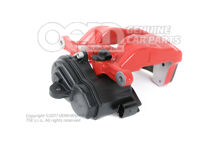 4M8615404 QC8 Audi RS6/RS7/RSQ8 červená Puzdro brzdového strmeňa so servomotorom, plnené a prepláchnuté bez brzdových doštičiek pre vozidlá s keramickými brzdovými doštičkami rozmer 370x30 mm zadné pravé (1)