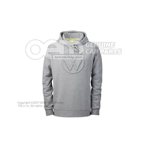 5H1084130B 573 Sweatshirt, M, unisex, grey melange, 3D VW logo, Volkswagen collection