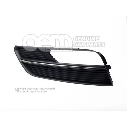 Vodiaca mriežka vzduchu saténová čierna / chróm