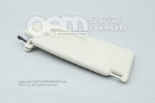 Slnečná clona s osvetleným zrkadlom a krycou kukuricou hodvábne béžová