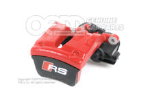 4M8615403 QC8 Audi RS6/RS7/RSQ8 červená Puzdro brzdového strmeňa so servomotorom, plnené a prepláchnuté bez brzdových doštičiek pre vozidlá s keramickými brzdovými doštičkami rozmer 370x30 mm vzadu vľavo