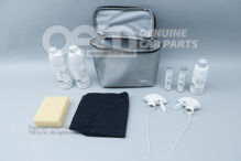 85H096353 Cleaning agent set with bag Glass and universal cleaner Car cleaning concentrate Leather and upholstery cleaner Window cleaner concentrate for summer Microfibre cloth Sponge 250ml 40ml 500ml (2)