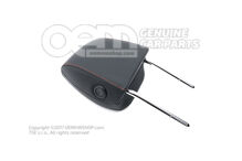 Opierka hlavy s poťahom, prestaviteľná čierna/červená 5FA881901BUMQ