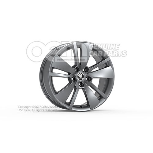 Hliníkový ráfik antracitová metalíza (sivá) Škoda Superb 3V