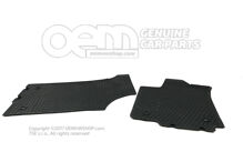 1 sada podložiek pod nohy (gumová) čierna