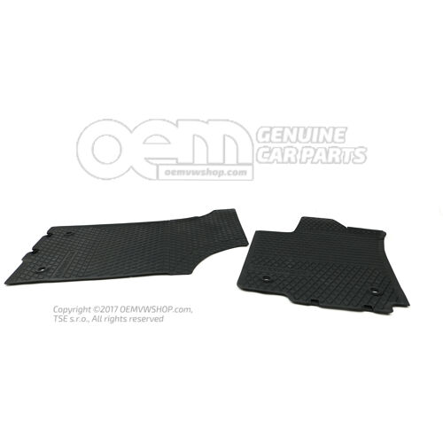 1 sada podložiek pod nohy (gumová) čierna