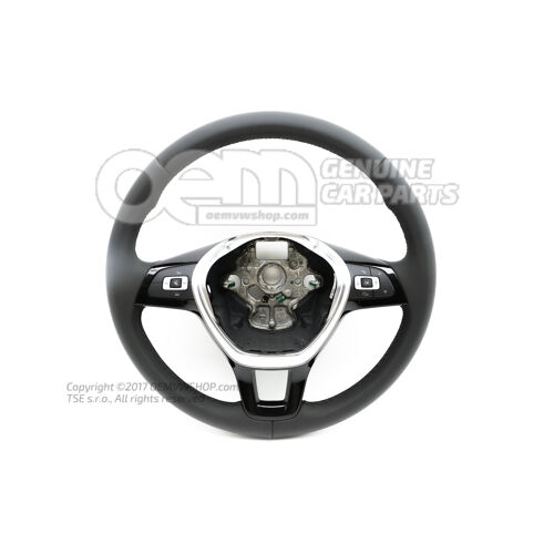 Multivládací (kožený) volant čierny