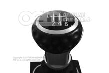 Hlavica rýchlost. páky (koža) čierna/hliníková (1)