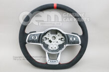 Multifunkčný volant (koža) volant čierna/blesková červená