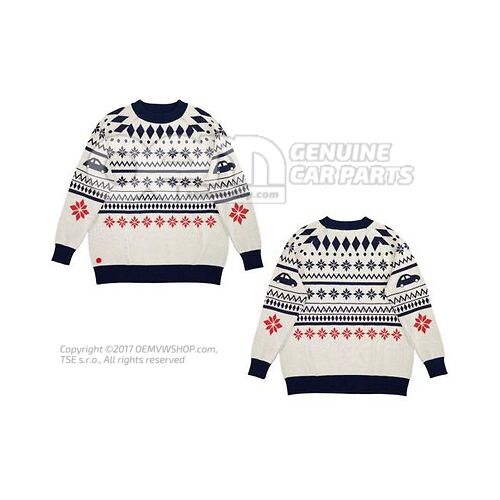 3B2084110A 084 Pullover, S, weiss, Unisex, Kollektion Winter/Weihnachten