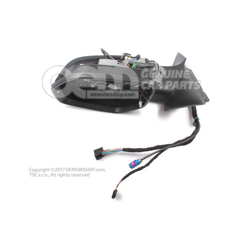 Kryt vonkajšieho zrkadla saténový čierny Volkswagen Teramont 3C