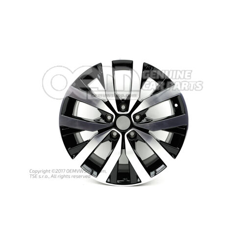 Hliníkový ráfik hliníkový lesk / čierna