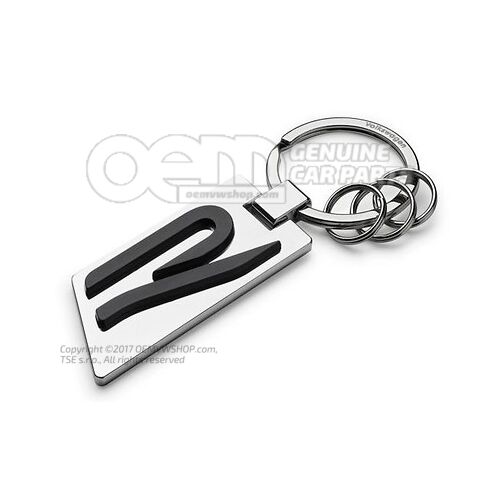 3B4087010A Key tag, Silberschwarz, "R" Kollektion