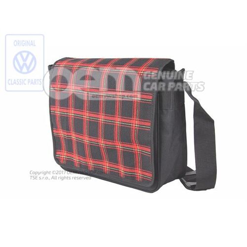GTI taška kockovaná čierna / červená