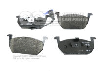 1 set: brake pads with wear indicator for disc brake 5Q0698151T