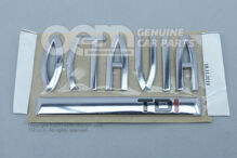 Nápis chróm / červená / čierna