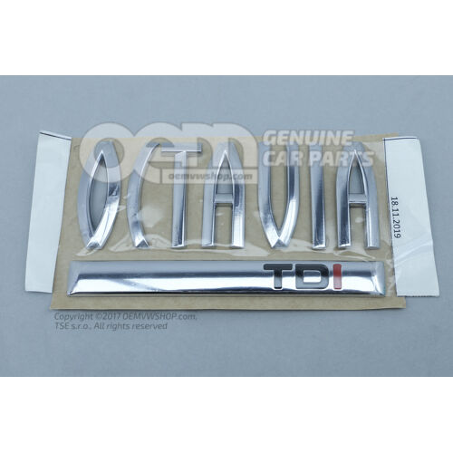 Nápis chróm / červená / čierna