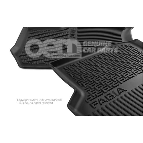 1 súprava rohoží (guma)