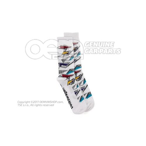 2FA084361A 084 Sock, 43-46, Unisex, Weiß Harlekin, ID. Polo Kollektion
