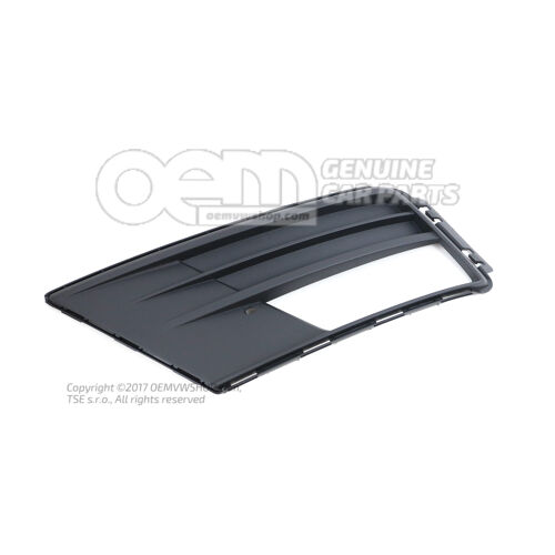 Krycia časť na nárazník saténová čierna