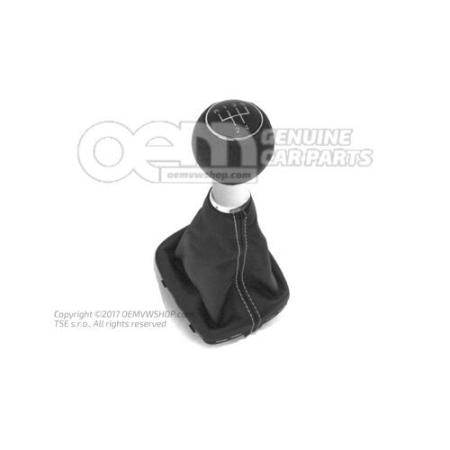 Hlavica rýchlos. páky (koža) s obkladom rýchlost. páky (koža) soul (čierna)/strieborná