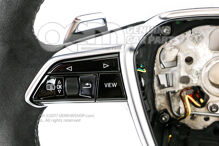 4K0419091BPXXC Audi RS6, RS7 C8 Multifunkčný vyhrievaný volant z alcantary s oceľovosivým prešívaním (1)