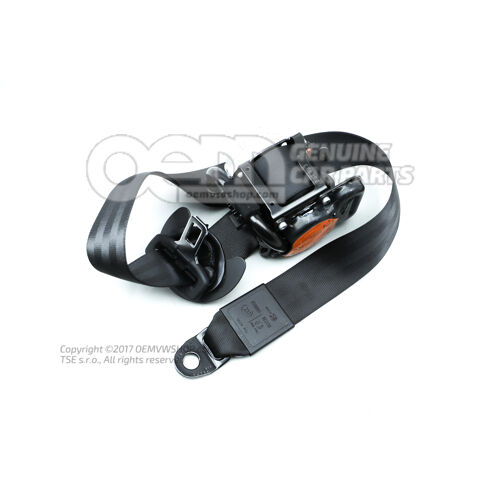 Trojbodový zotrvačník čierny / saténový čierny