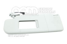 Slnečná clona s osvetleným zrkadlom perleťovo šedá (1)