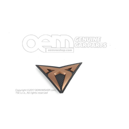 Emblém 'CUPRA' medená 575853679JRZH