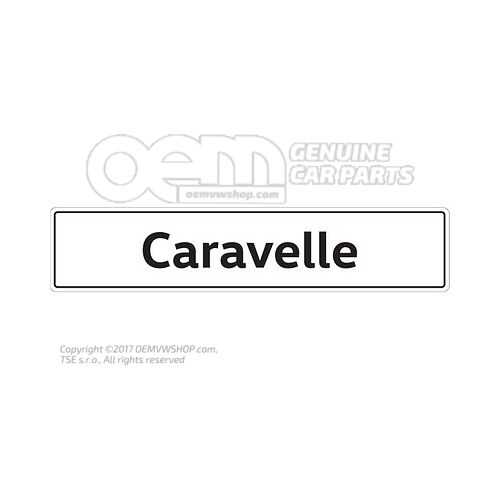 7H9071801A Vehicle number plate sign, Caravelle number plate type designation