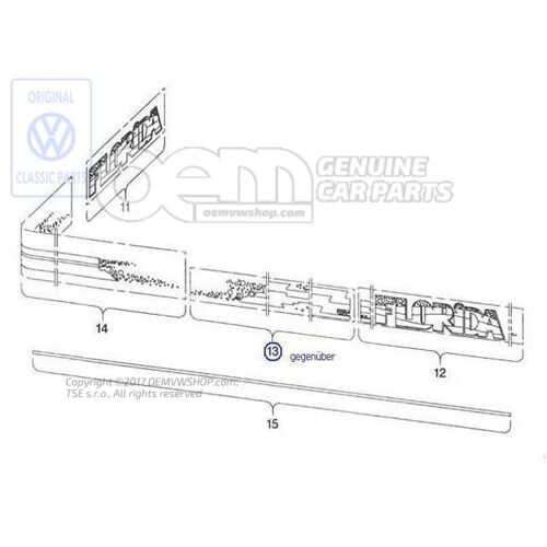 Ozdobný pás pre bočný diel