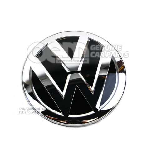 Znak VW čierny / jasný chróm