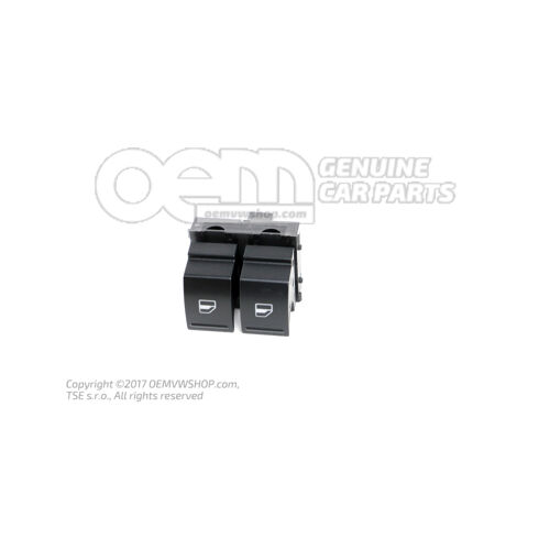 Spínač elektrického ovládania okien čierny