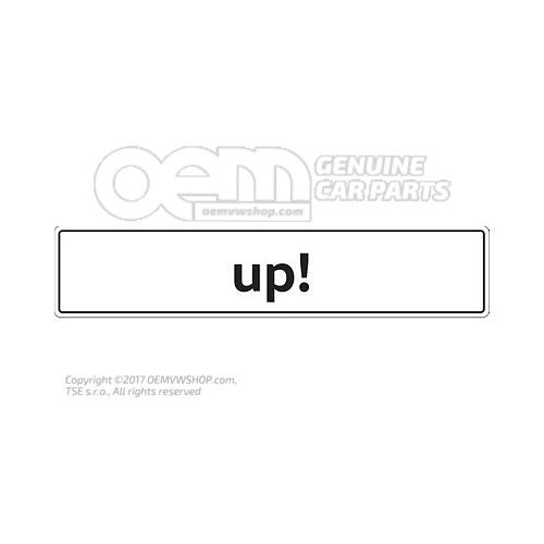 1S0071801A Vehicle number plate sign, up! Number plate type designation