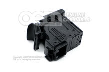 Spínač pre elektromechanickú parkovaciu brzdu -EPB- čierna / hliník Volkswagen Touran 5T (3)