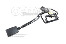 Západka pásu s výstražným kontaktom saténová čierna / červená