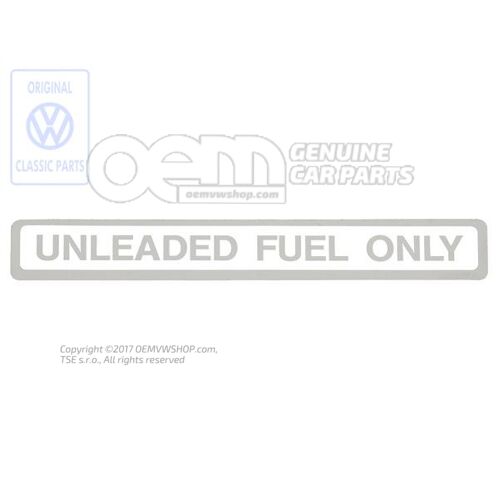 Št. par. 'unleaded fuel only'