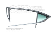 Sklo dverí pevné s tesnením čierna