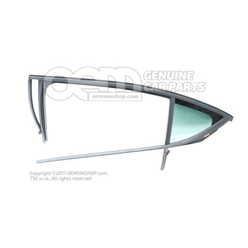 Sklo dverí pevné s tesnením čierna