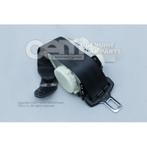 Trojbodový bezpečnostný pás čierny