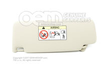 Slnečná clona so zrkadlom a krytom atlas béžová (2)