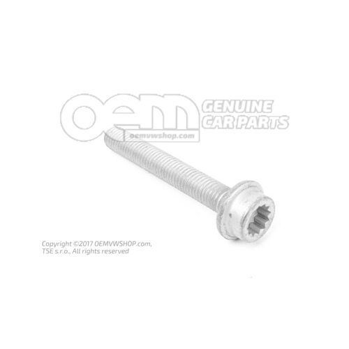 Skrutka s valcovou hlavou s vnútornou hlavou s vnútornou viacbodovou hlavou M10X70