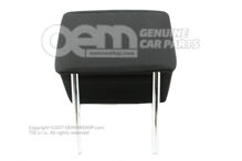 Opierka hlavy s krytom, nastaviteľný (látkový) čierny pohyb Volkswagen Passat 3C 4 (1)