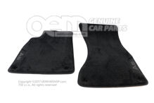 1 sada kobercov s vysokým vlasom (textil) soul (čierna)