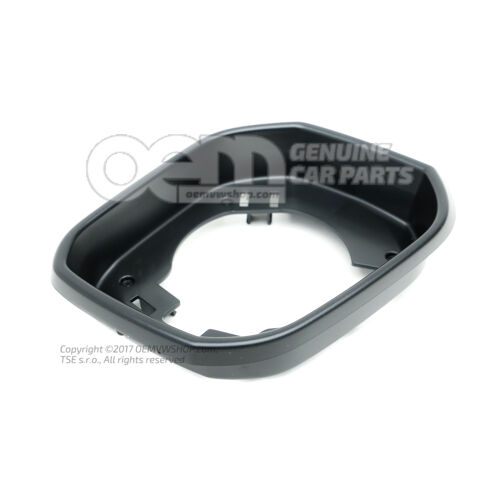 Rámček pre vonkajšie zrkadlo saténový čierny Volkswagen Caddy 2K