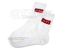 3A4084361  084 Sock, 39-42, unisex, White, GTI Collection