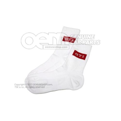 3A4084361  084 Sock, 39-42, unisex, White, GTI Collection
