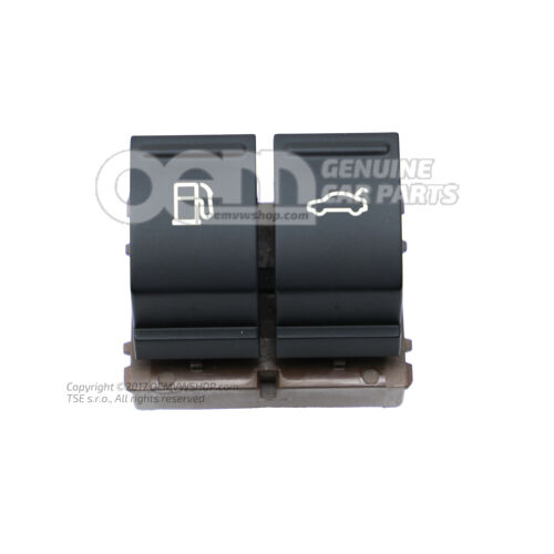 Tlačidlo zadných výklopných dverí a chodu dvierok palivovej nádrže čierno-biele