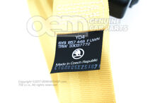 Trojbodový bezpečnostný pás žltý / saténový čierny (1)