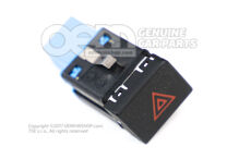 Tlačítko výstrahy pred nebezpečenstvom, saténové čierne